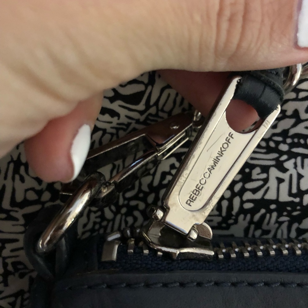 Rebecca Minkoff Navy Perforated MAC Crossbody - Picture 3 of 8